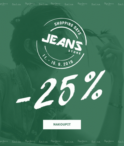 Dny podzimu na Jeans Store a slevy 25%