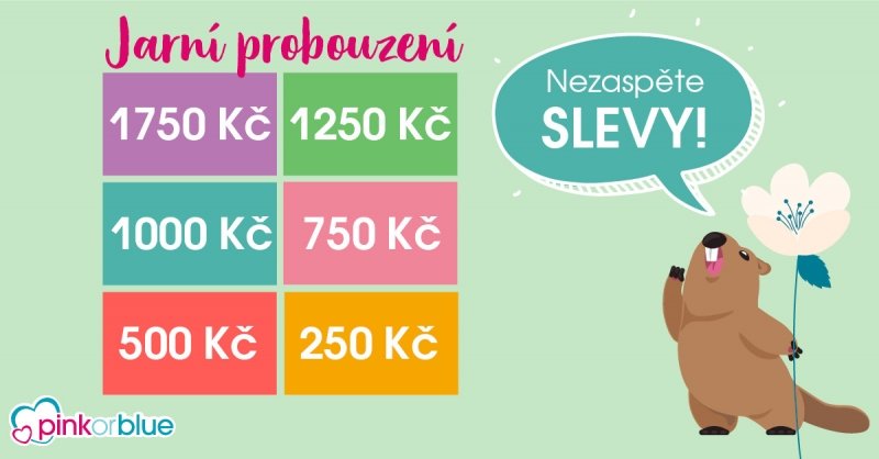 Jarní slevové kupóny na Pinkorblue.cz