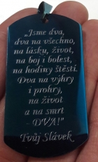 Ukázka rytí na přání zákazníka Ukázka rytí na přání zákazníka